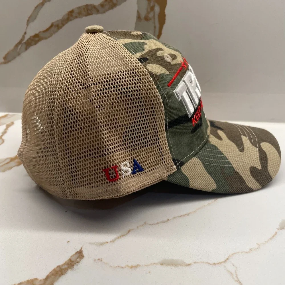 Trump 2020‎ 45th President Signature 3D Embroidered Hat Camouflage USA MAGA NWOT